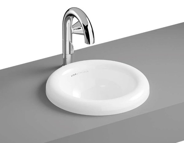 Vitra Liquid TezgahÜstü Lavabo40cm-Beyaz VC 7311B403-0016